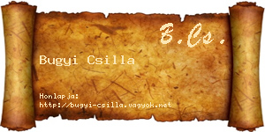 Bugyi Csilla névjegykártya
