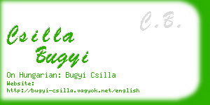 csilla bugyi business card